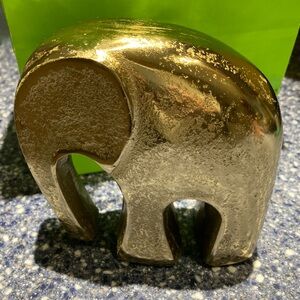 New Gold Toned Freestanding Elephant Figure